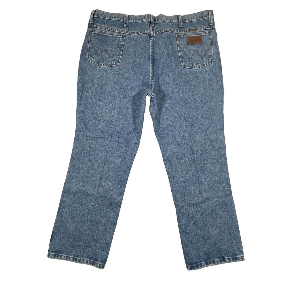 Vintage Wrangler Slim Fit Jeans 42x30 Blue Denim Made in Mexico